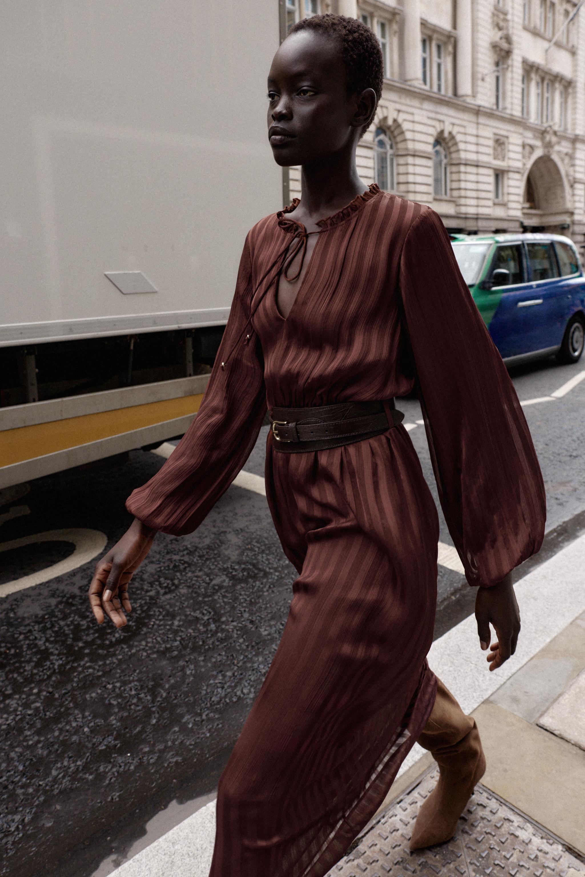 新品 タグ付 ZARA クロシェ 編み ロング ワンピース オレンジ マキシ M かぎ針編みワンピース - レディース | ZARA 日本