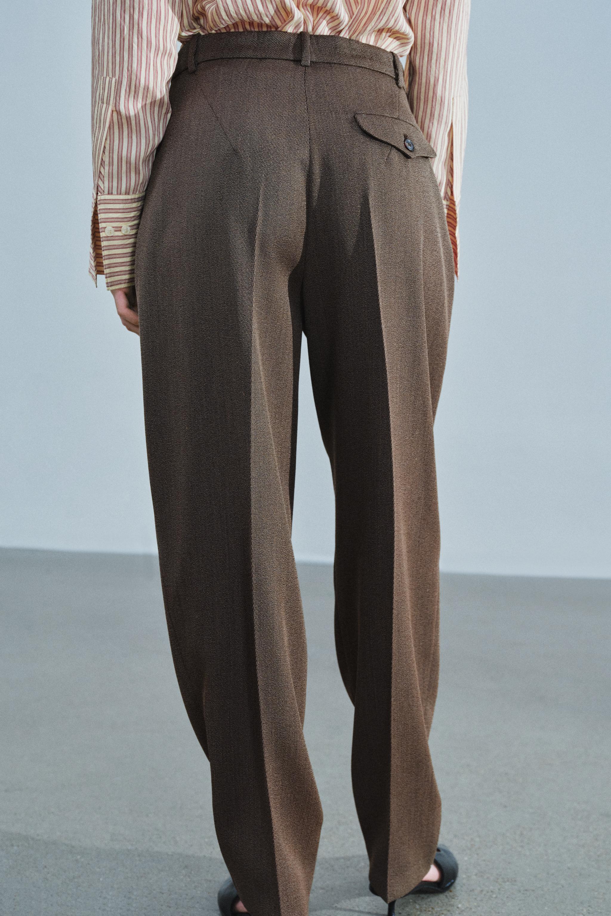 WOOL-BLEND ZW COLLECTION BALLOON PANTS