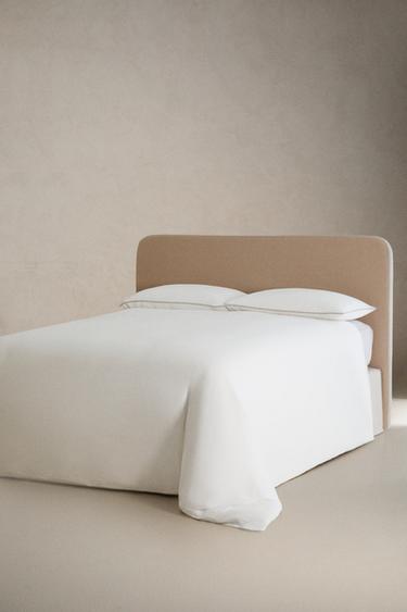 HEMP DUVET COVER AND PILLOWCASE SET - Ecru by Zara - Image 1