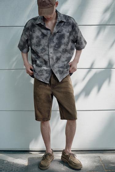 LEATHER DECK SHOES - Khaki Green by Zara