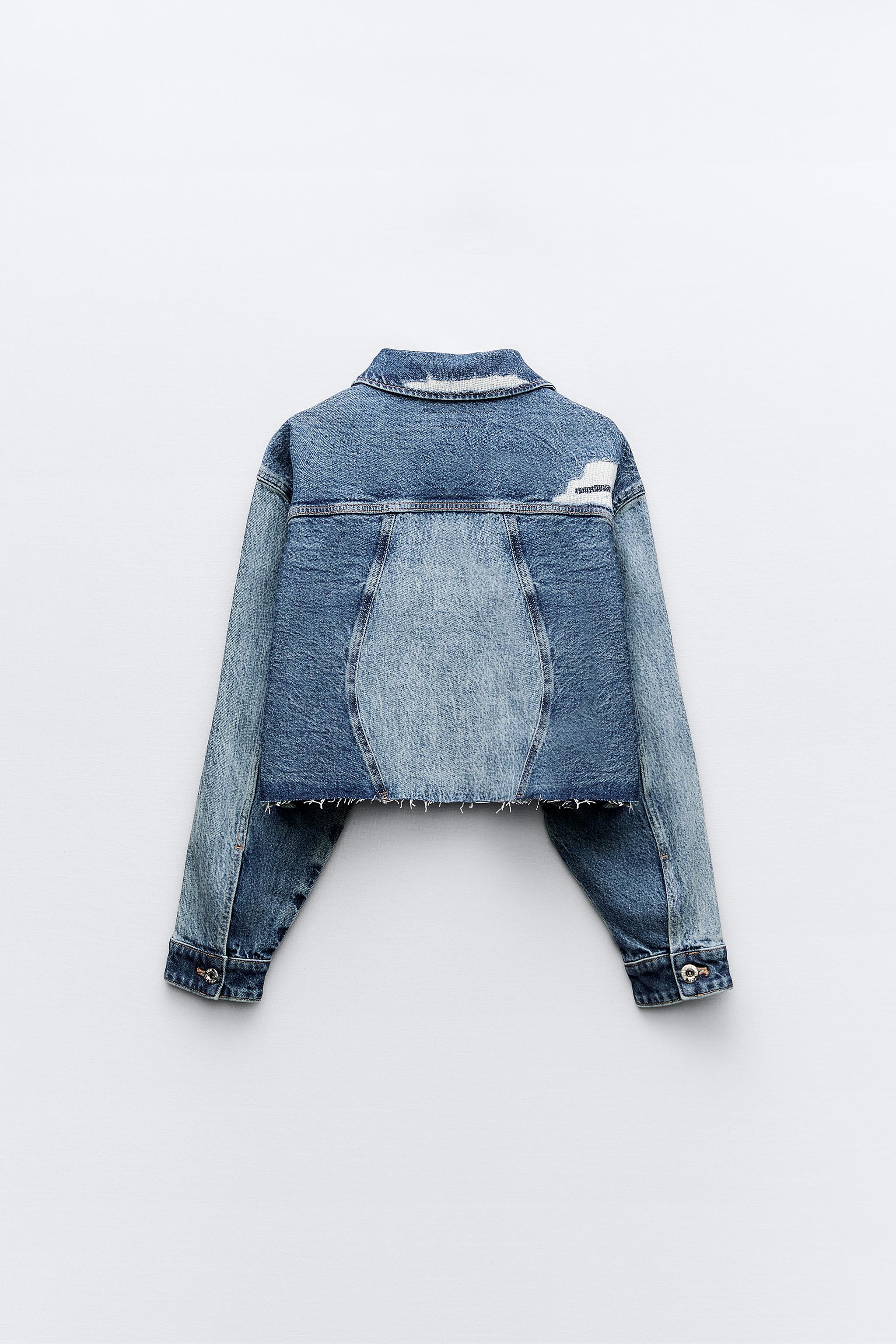 Zara long outlet denim jacket