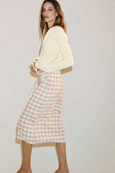 ZW COLLECTION CHECK MIDI SKIRT - Multicoloured by Zara - Image 2