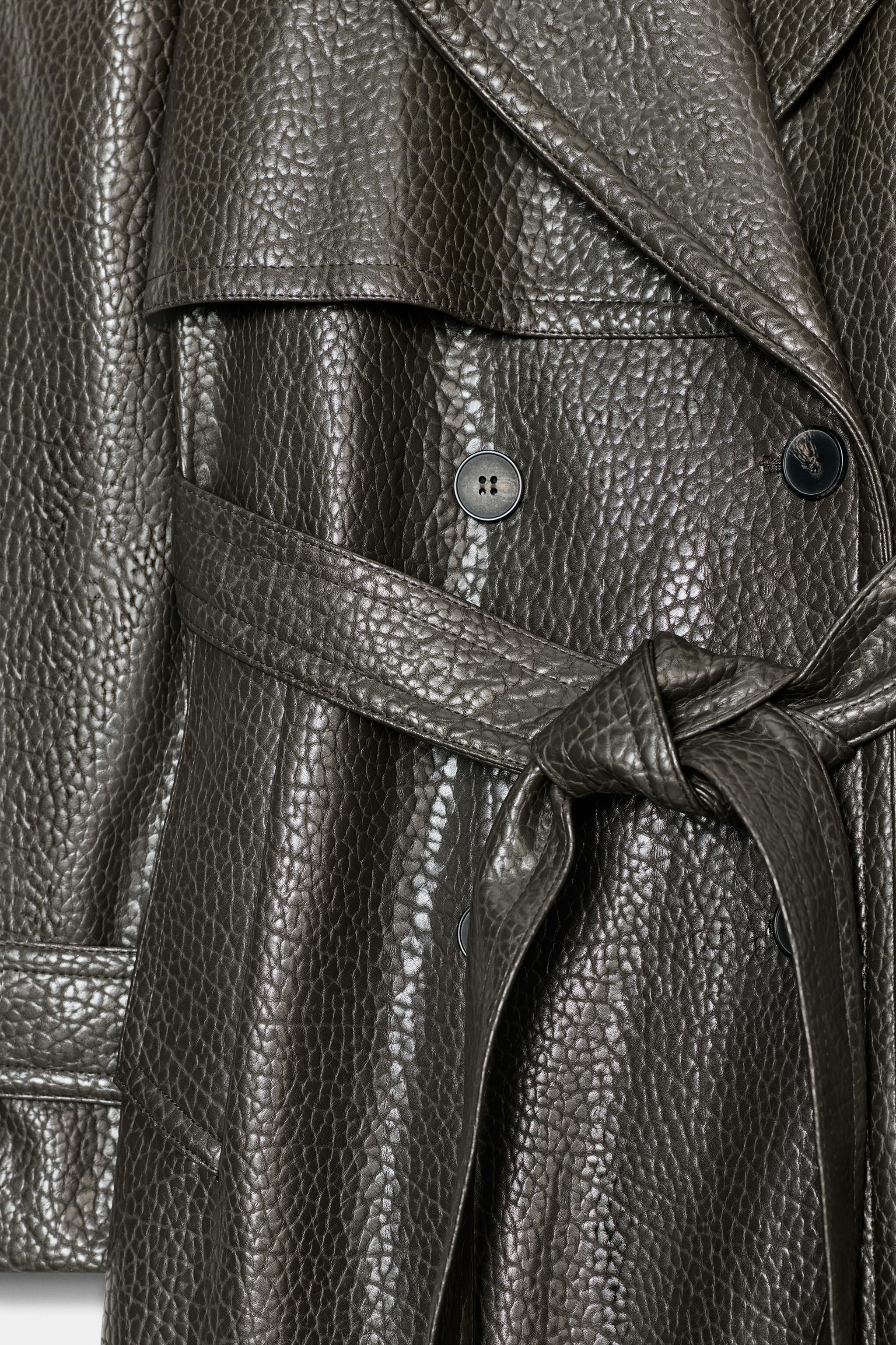 FAUX LEATHER COAT