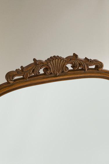 MIROIR MURAL BOIS DORÉ - Doré de Zara - Image 1