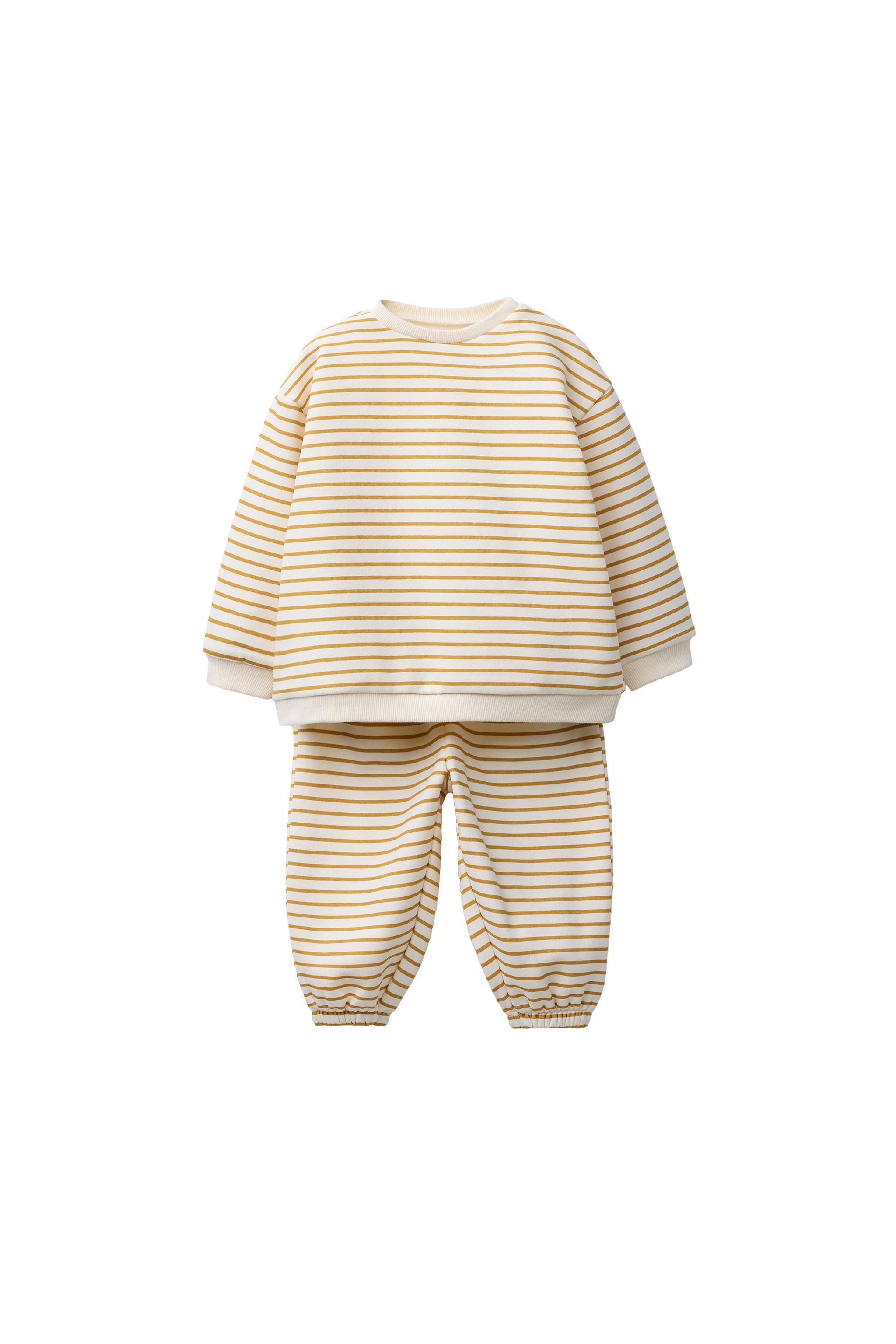 STRIPED SWEATSHIRT AND JOGGERS SET - Mid-blue | ZARA South Africa