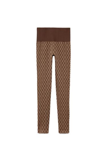 LEGGINGS TÉRMICOS JACQUARD SEAMLESS THERMOLITE® CORE SKI COLLECTION - Tostado de Zara