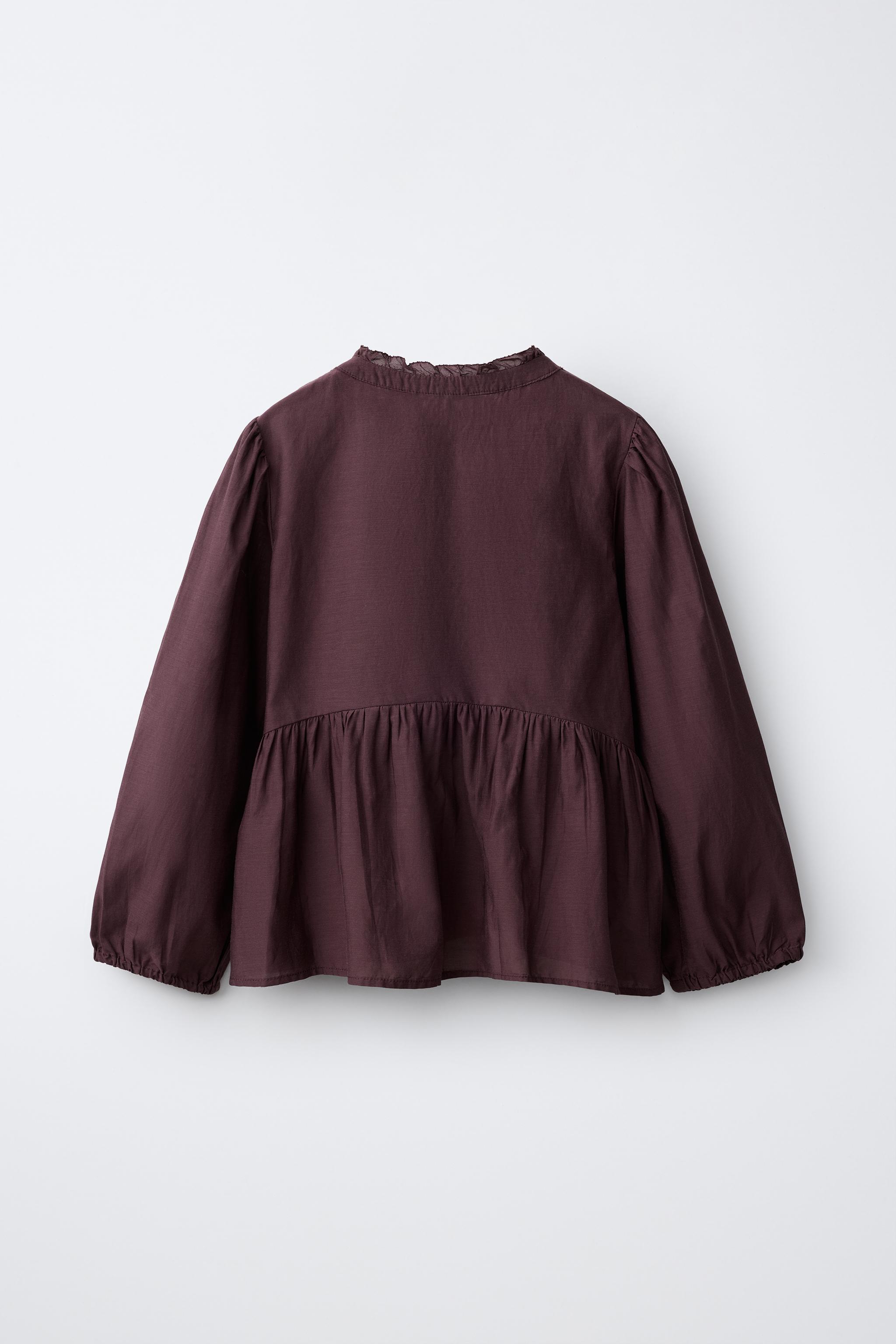 Детские рубашки Zara PINTUCK FROG FASTENING SHIRT — фото 2