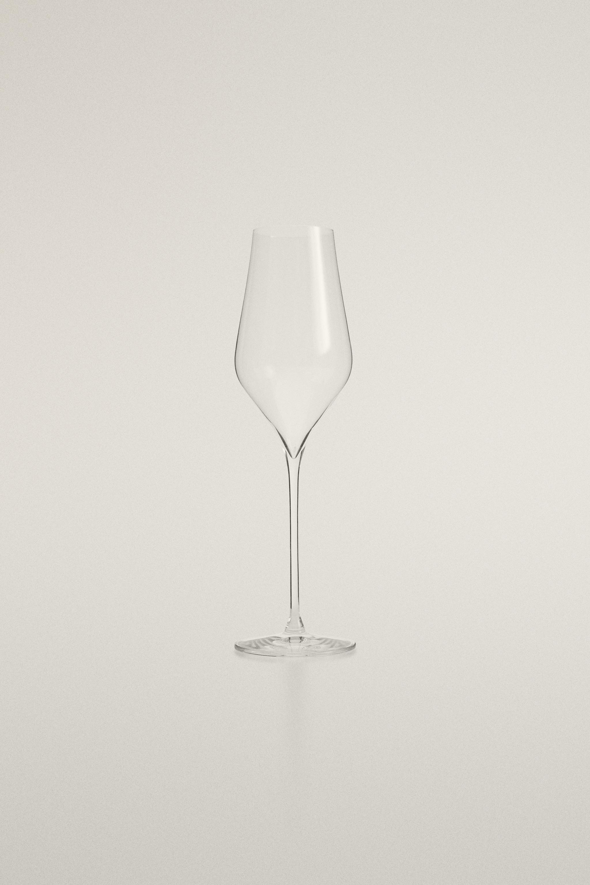 PLAIN CRYSTALLINE FLUTE GLASS — Transparent