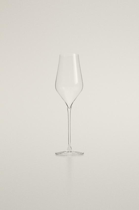 TAÇA FLUTE DE CRISTALINO LISO - Transparente da Zara - Imagem 0