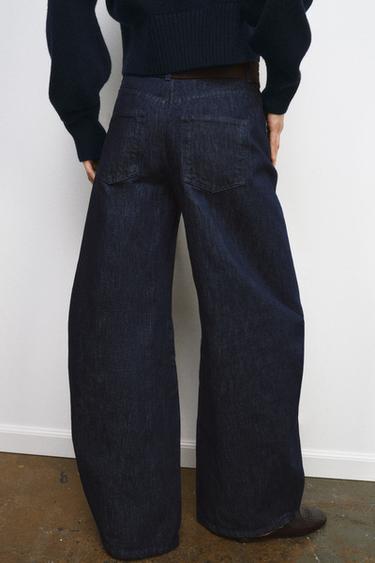 JEAN ZW COLLECTION BARREL AVEC CEINTURE - Bleu de Zara - Image 2