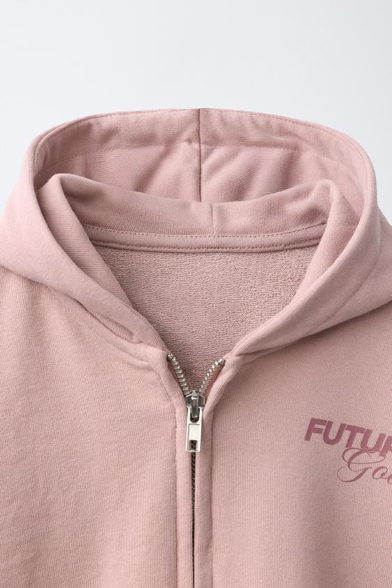 SWEAT À CAPUCHE PIÈCE ÉTOILE - Rose de Zara - Image 2