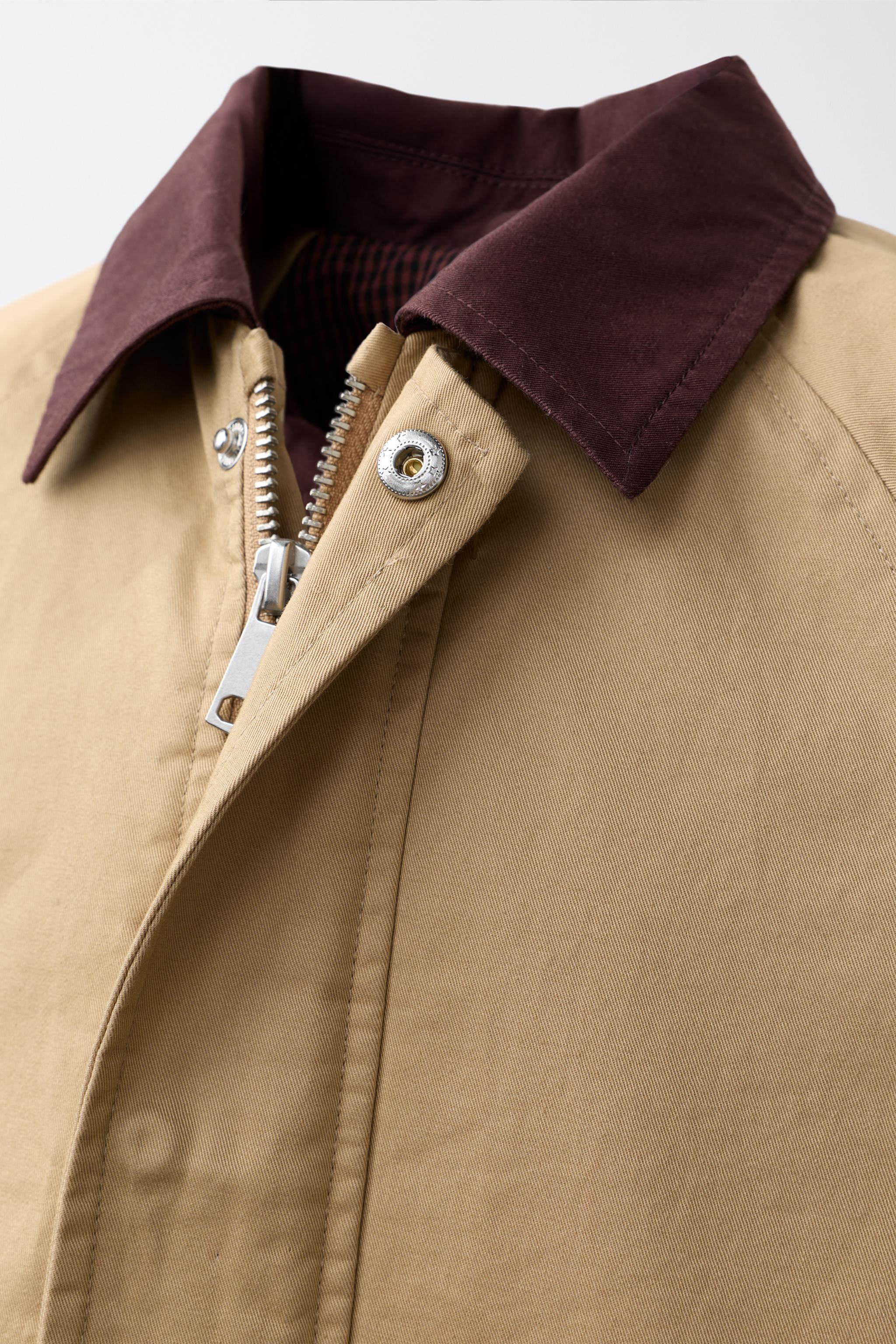 CONTRASTING COLLAR JACKET