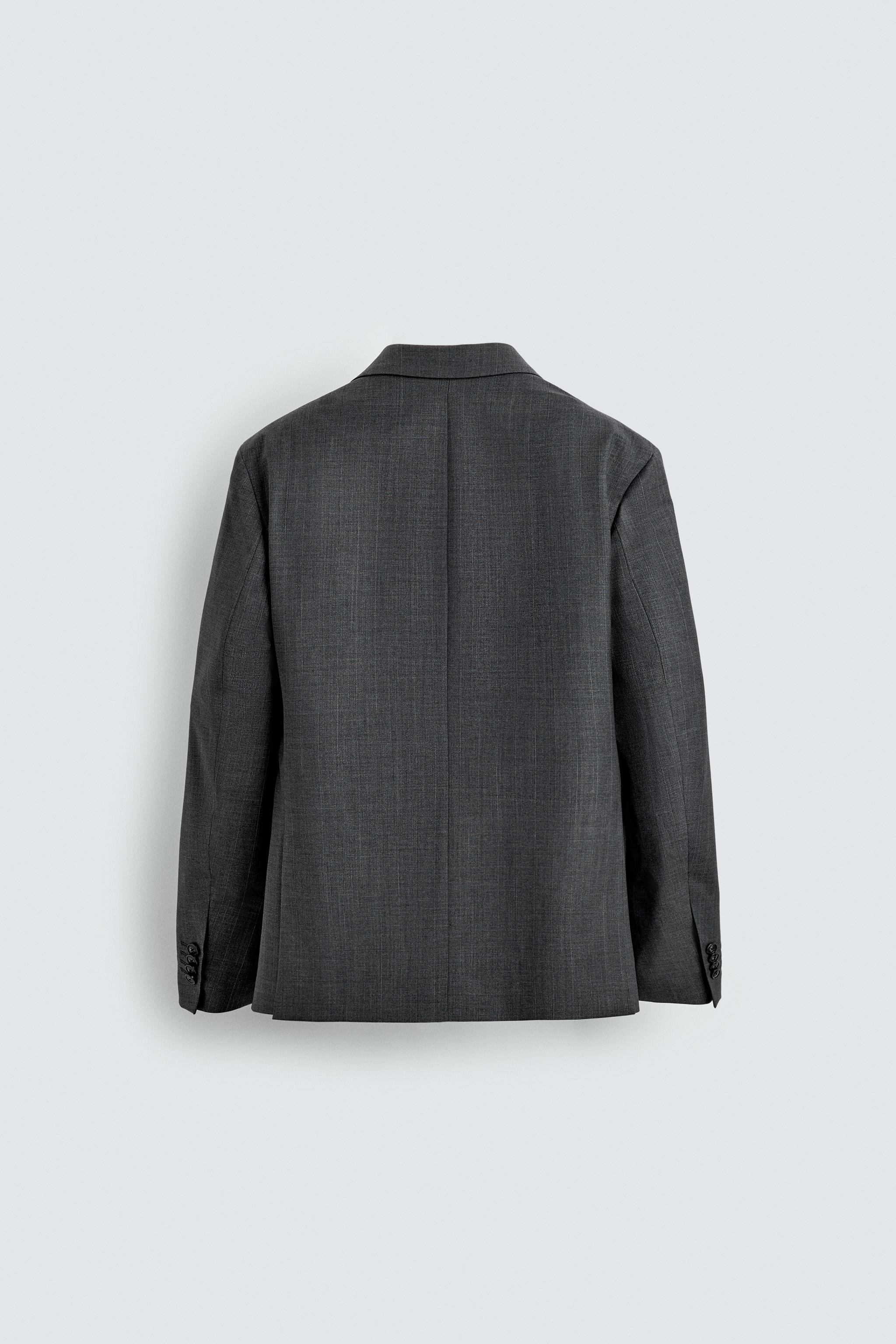 REGULAR FIT PINSTRIPE SUIT BLAZER