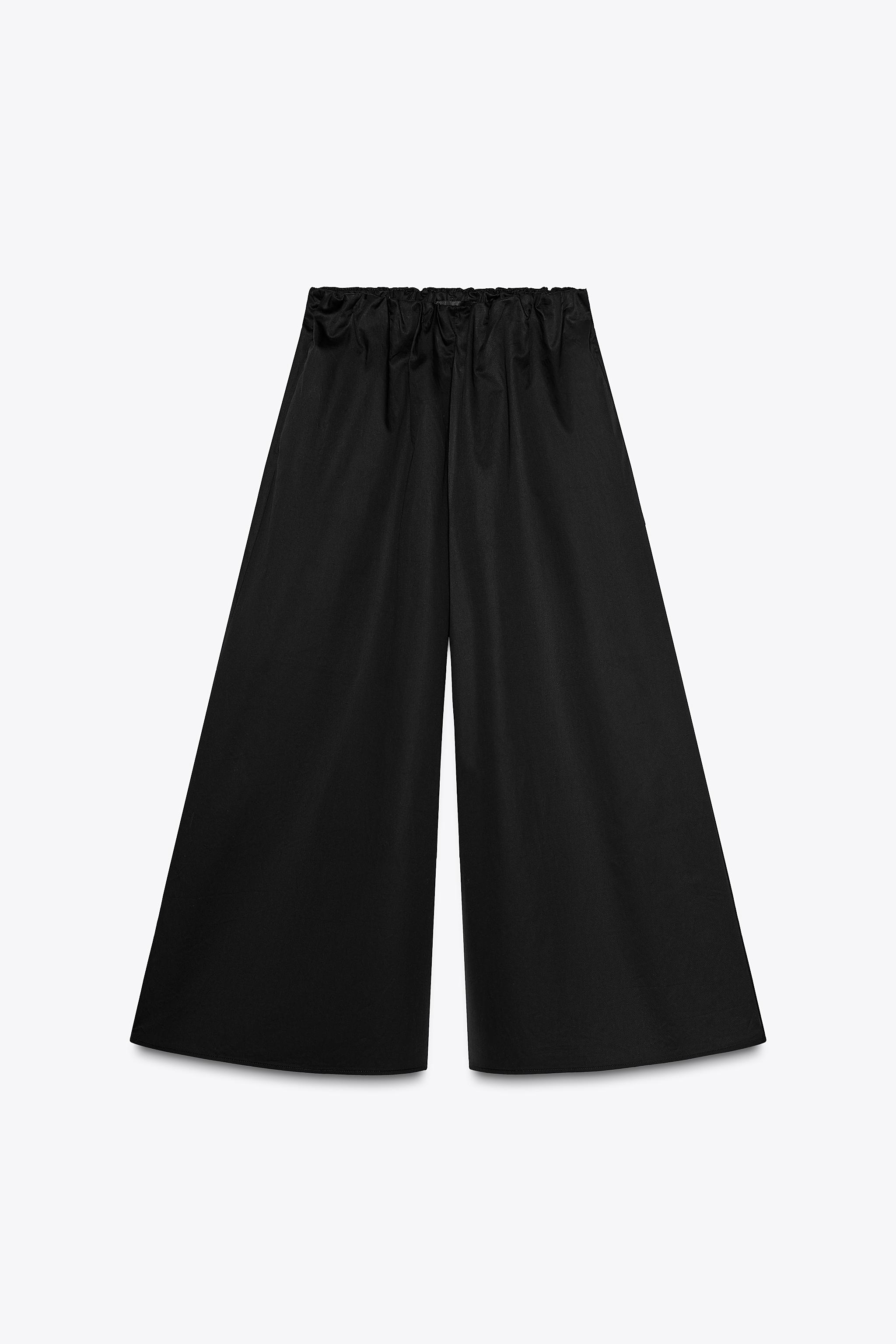 ☆ドイツ発*ZARA*新作*刺繍キュロットパンツ/BLACK☆ キュロットパンツ - ブラック | ZARA Japan / 日本