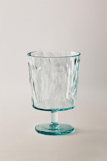DIAMOND-EFFECT ACRYLIC GLASS - Light blue by Zara