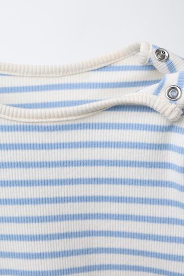 ENSEMBLE BODY ET LEGGING À RAYURES - Bleu clair de Zara - Image 2