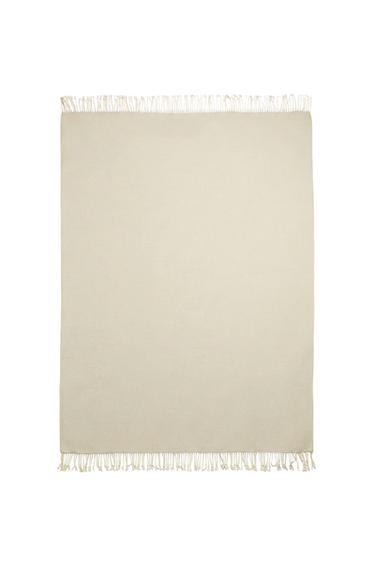 CHENILLE THROW - Mid-ecru by Zara