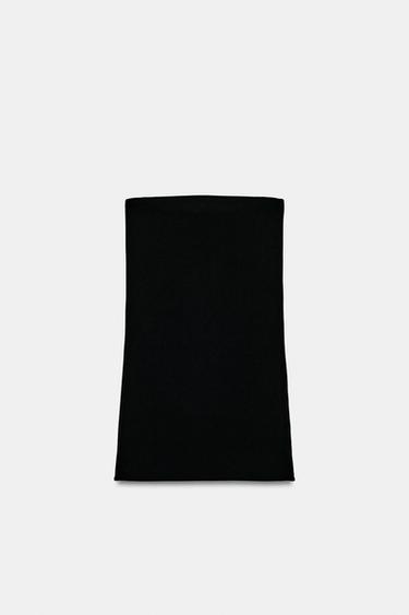 ROBE STRETCH BUSTIER - Noir de Zara