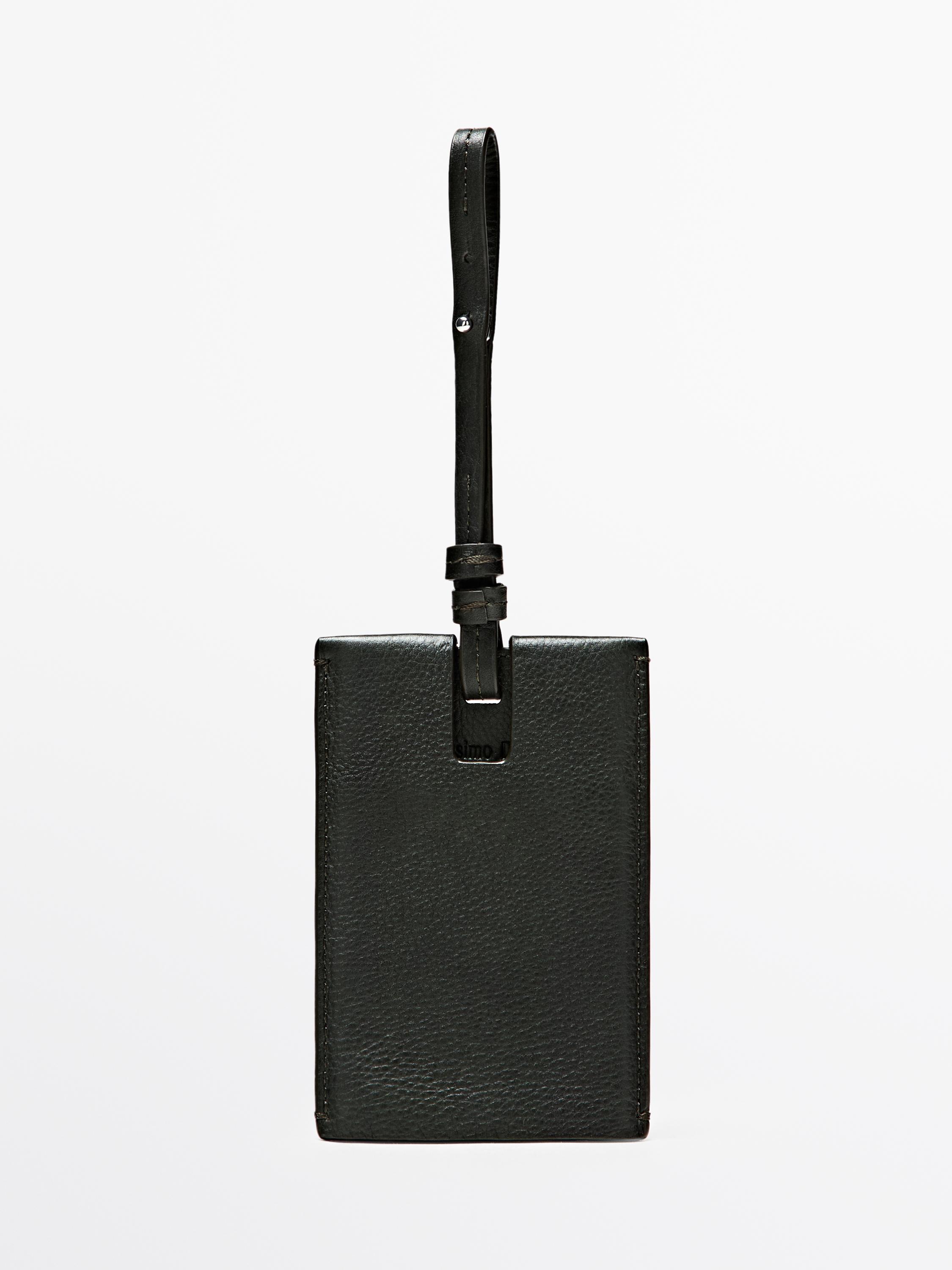 Nappa leather travel tag
