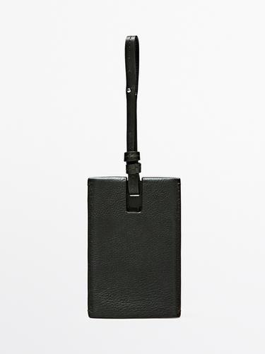 Zara Nappa leather travel tag - Green