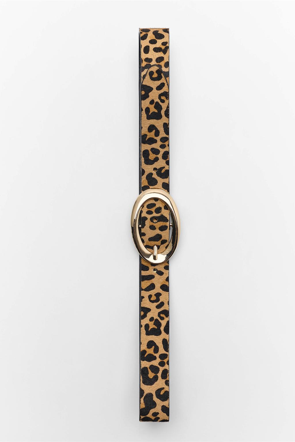 100% LEATHER ANIMAL PRINT BELT