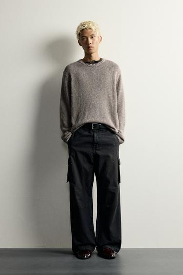 PULLOVER IN RELAXED FIT MIT STRUKTURMUSTER - Steingrau von Zara - Bild 0
