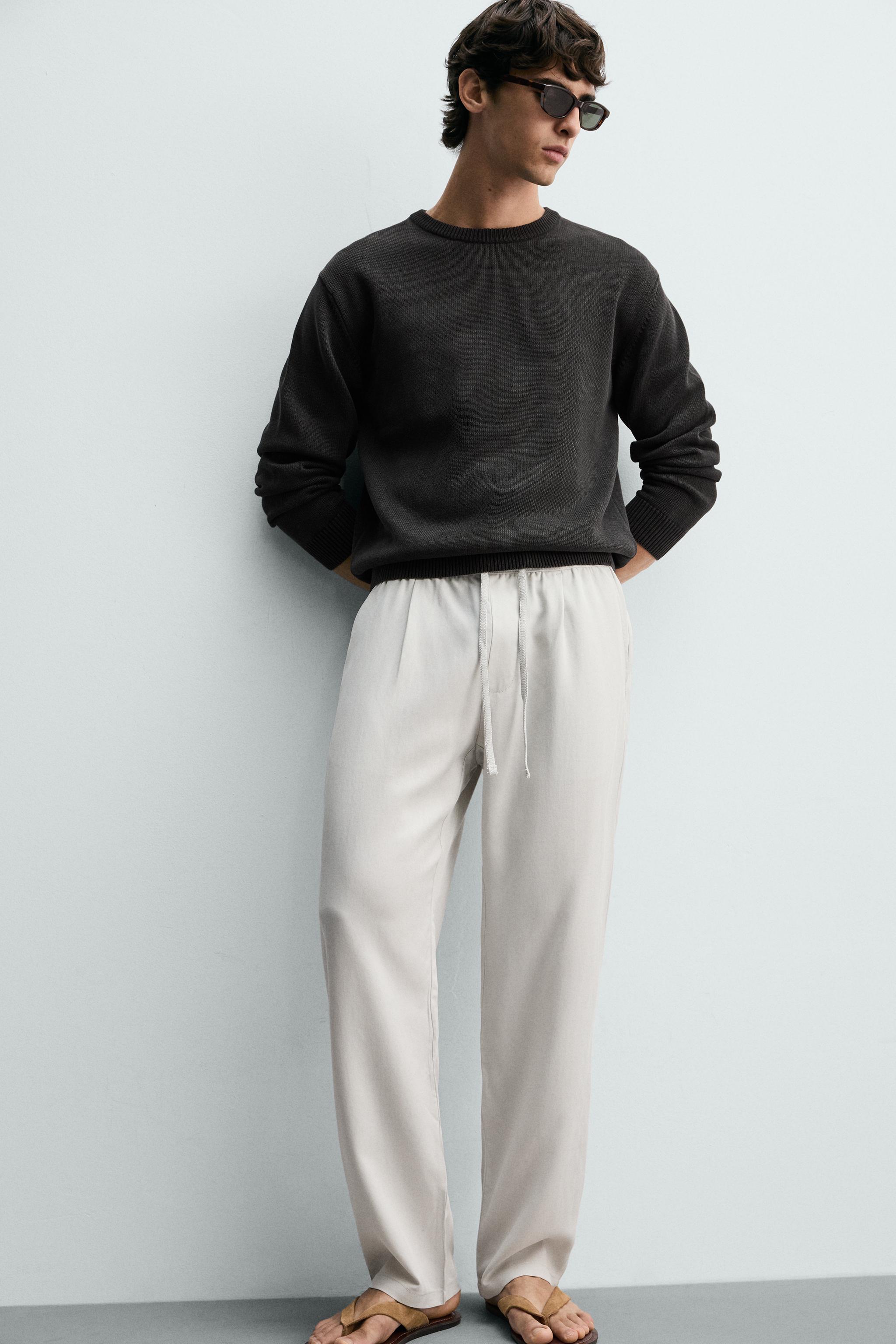 Zara %100 LİYOSEL RELAXED FIT PANTOLON görsel 6