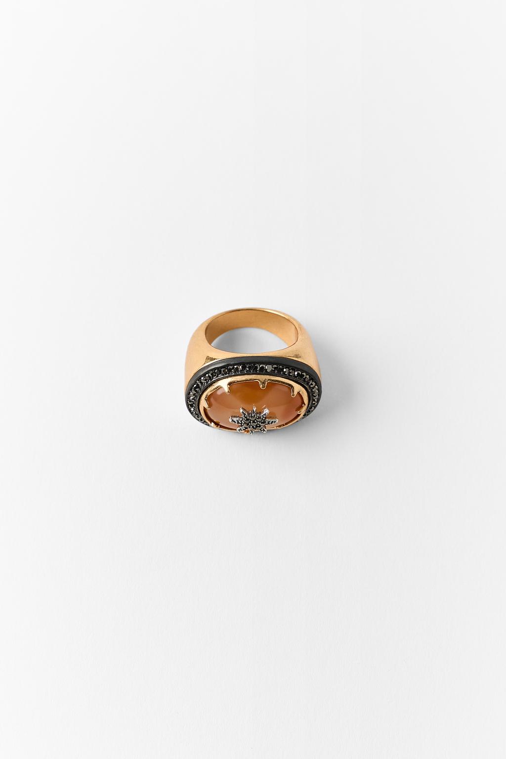 OVAL RHINESTONE STONE RING