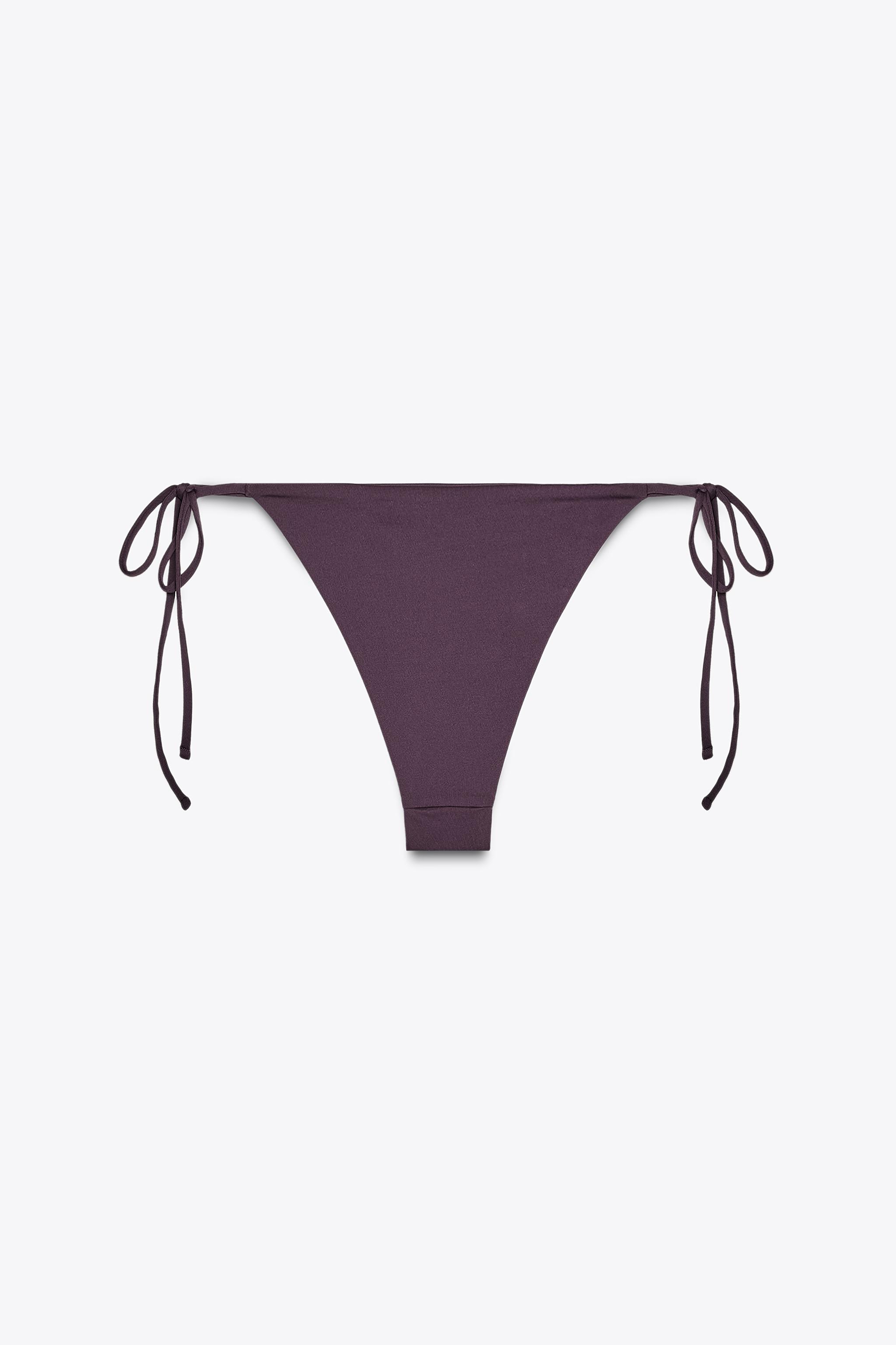 リボン ビキニボトム - ダークパープル | ZARA Japan / 日本