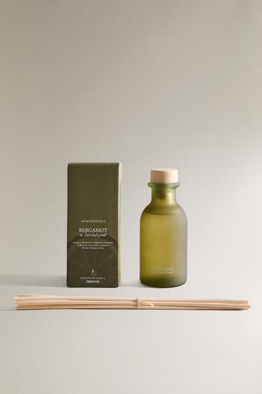 (195 ML) BERGAMOT & SANDALWOOD SCENTED REED DIFFUSERS - Ecru / Green by Zara - Image 1