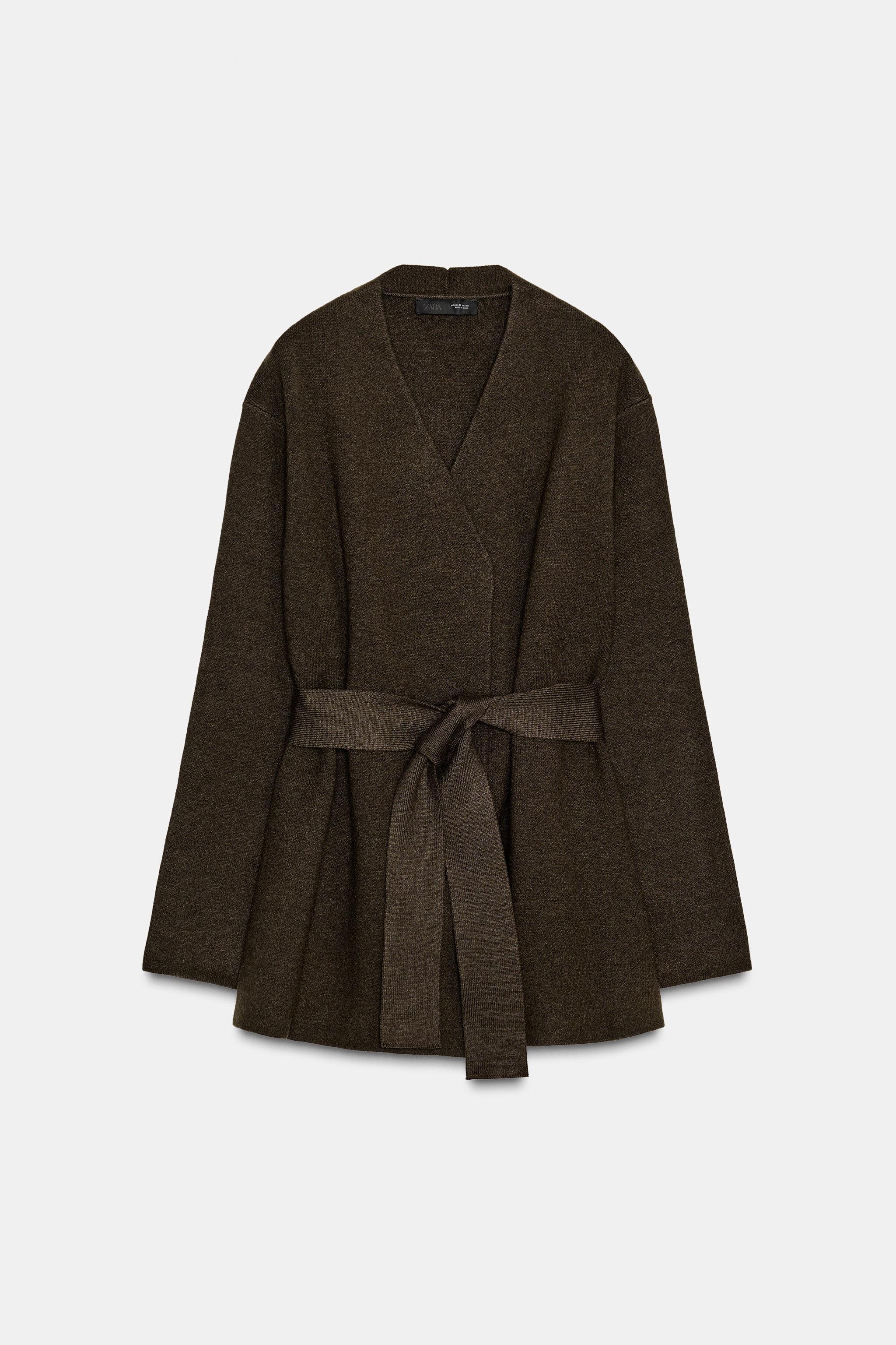 BELTED KNIT CARDIGAN