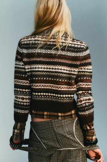 PULL EN MAILLE JACQUARD - Multicolore de Zara - Image 3