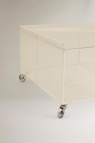 CORBEILLE MÉTAL ROULETTES - Écru de Zara - Image 2