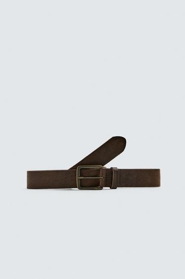 CINTURÓN PIEL GUITARRICADELAFUENTE - Marrón de Zara