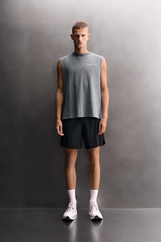 KATOENEN HARDLOOPTANKTOP - Vaalblauw van Zara - Afbeelding 0