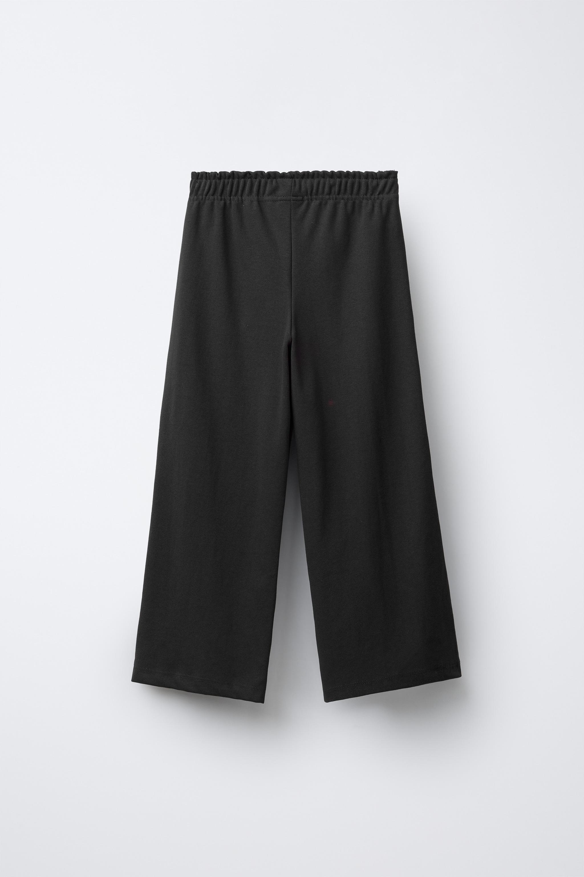 INTERLOCK SWEATSHIRT AND WIDE LEG PANTS SET