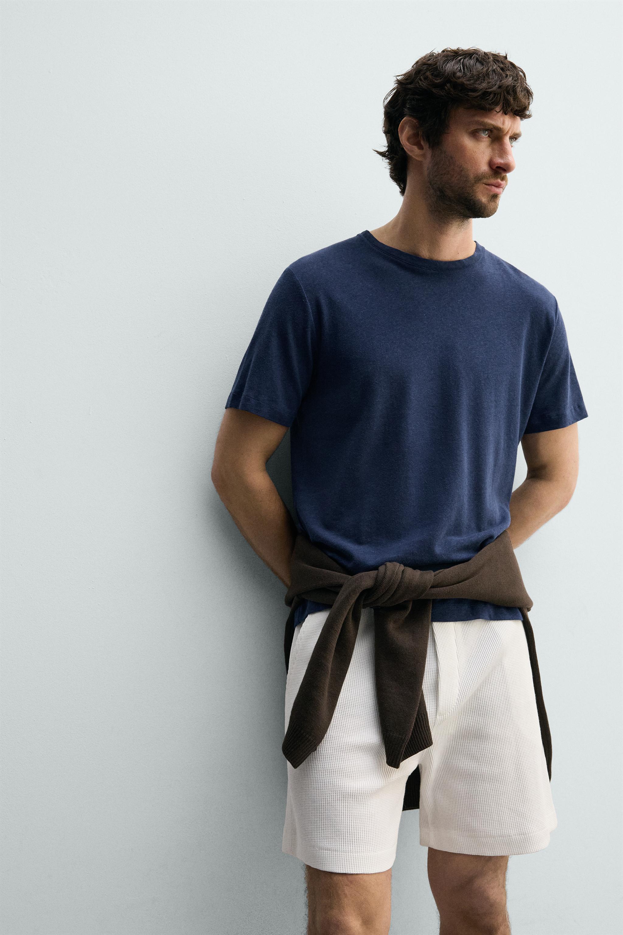 WAFFLE-KNIT JOGGER BERMUDA SHORTS