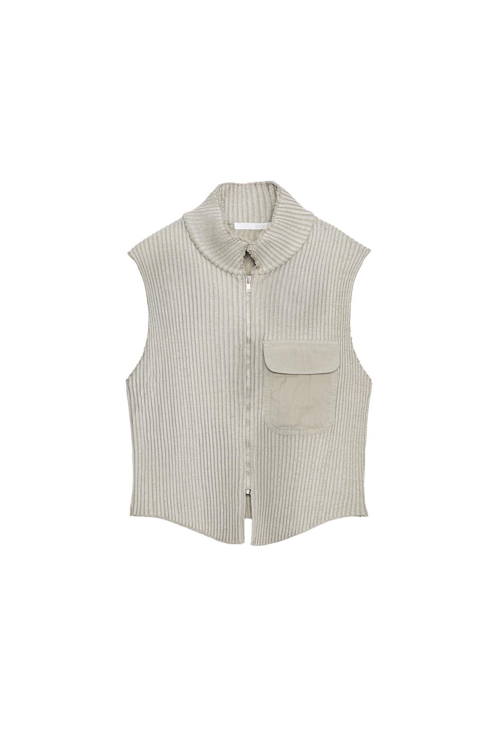 WASHED EFFECT VEST TOP WITH POCKET - image 3