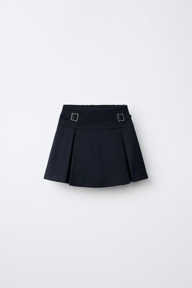 JUPE-SHORT À BOUCLES - Bleu marine de Zara