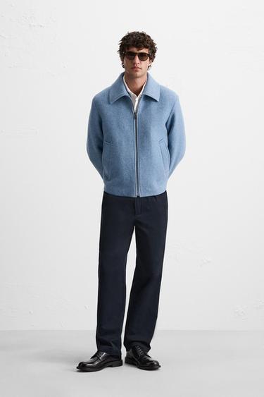 OVERSHIRT WITH ZIP - Mid-blue by Zara - Image 0