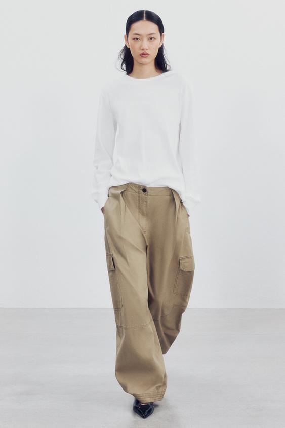 LONG SLEEVE T-SHIRT - White by Zara - Image 0