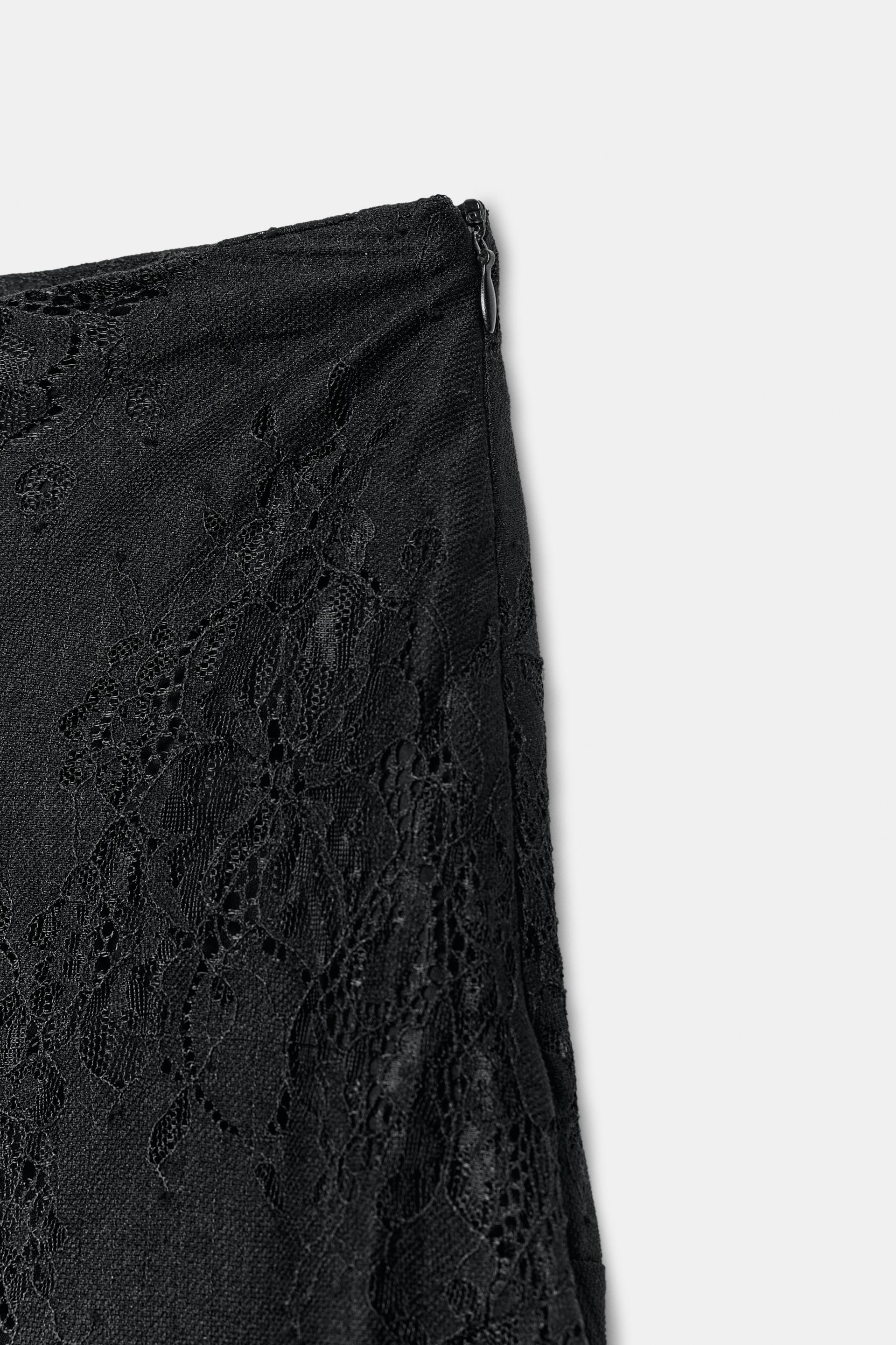 ASYMMETRIC LACE MIDI SKIRT thumbnail 8