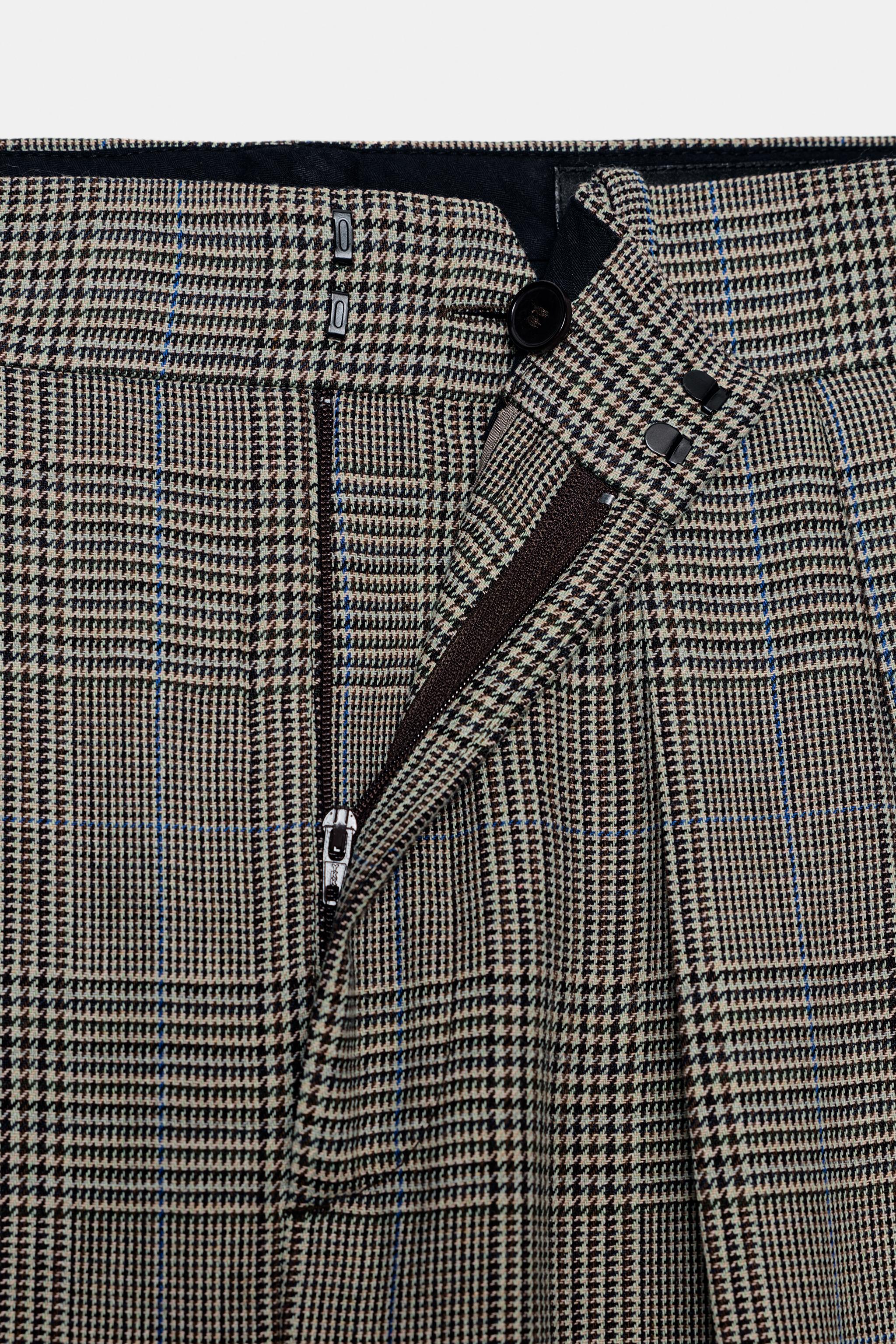 PLAID PLEATED PANTS ZW COLLECTION