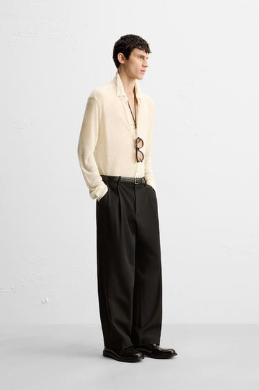 CHEMISE STRUCTURÉE SEMI-TRANSPARENTE - Écru de Zara - Image 3