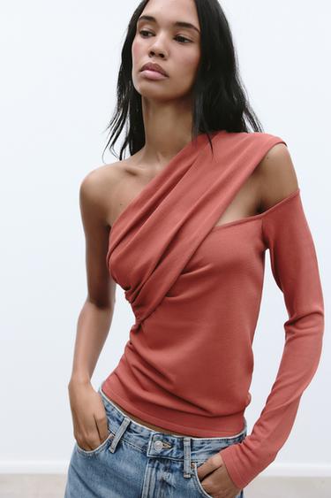 Femme Tops Rouges ZARA