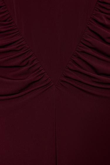 ROBE CORSET DRAPÉE - Bordeaux de Zara - Image 9