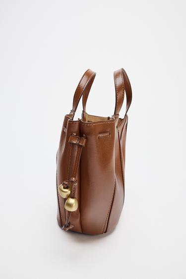 SAC À MAIN BRETELLES FANTAISIE - Marron foncé de Zara - Image 3
