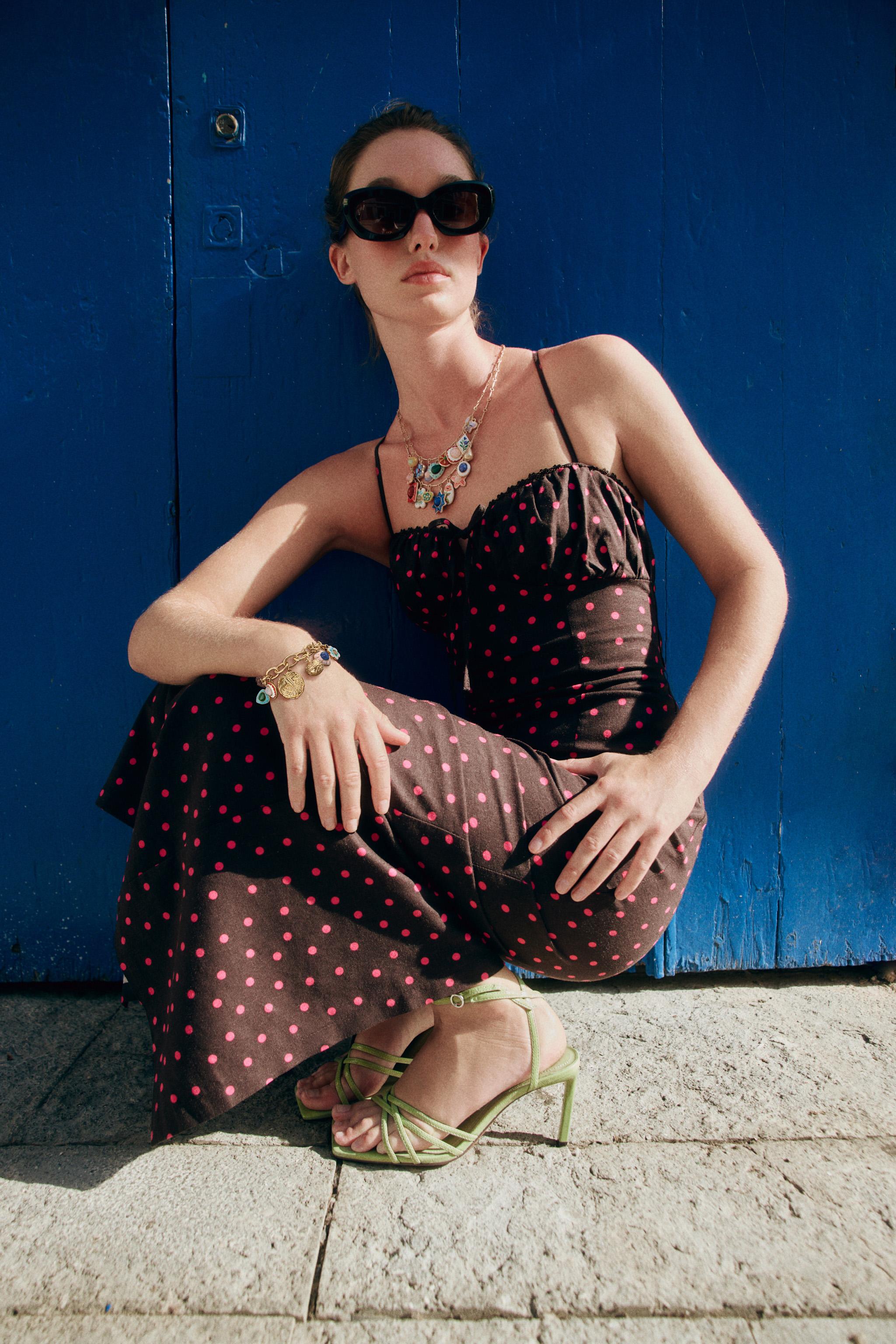 Женские аксессуары Zara RESIN CHARM CHAIN BRACELET