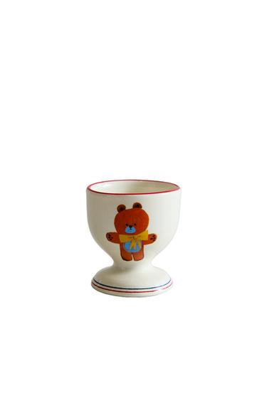 BEAR X THE ANIMALS OBSERVATORY PORCELAIN EGG CUP - Multicoloured by Zara