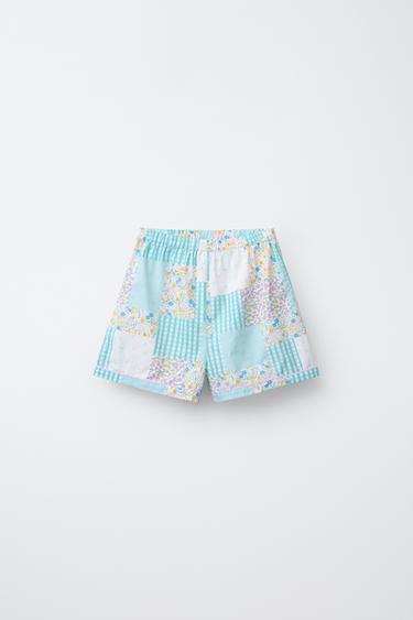 6-14 YEARS/ PATCHWORK SHIRT AND BERMUDA PYJAMAS - Ecru by Zara - Image 3